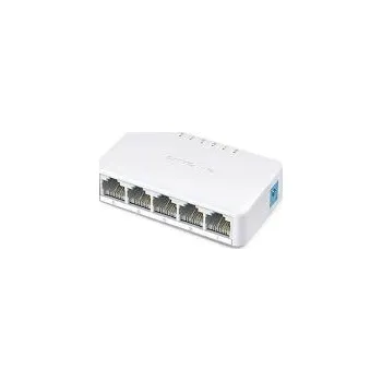 Switch 5-Port 10/100Mbps Desktop Switch SPEC: 5× 10/100 Mbps Ports, Plastic Case FEATURE: Plug and Play