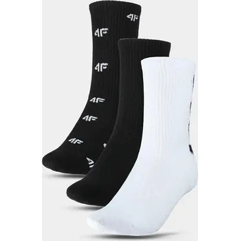 Pánská móda Chlapecké ponožky 4F M391 (3pack) 4F černá | bílá 3460145