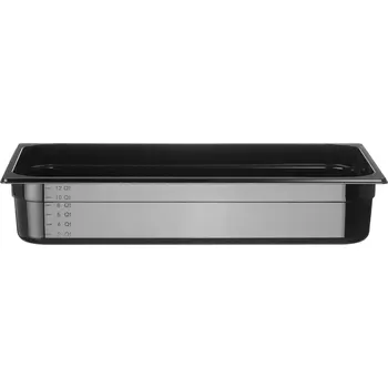 Nádobí Kontejner GN 1/1 černý polykarbonát, HENDI, Profi Line, GN 1/1, 14L, Černá, 530x325x(H)100mm