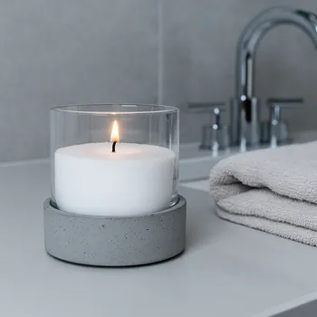 Svíčka Obeton Sypaná svíčka v betonu Jelena 450g - přírodní