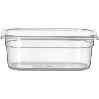 Dóza na potraviny Kontejner GN 1/4 polypropylen, HENDI, Profi Line, GN 1/4, 2,8L, Průhledná, 265x162x(H)100mm