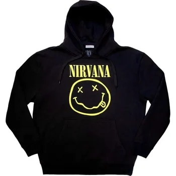 Pánská mikina Nirvana Yellow Happy Face Black XL Mikina