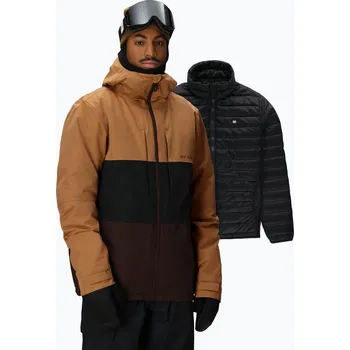 Pánská snowboardová bunda 686 Smarty 3IN1 Form caramel colorblock