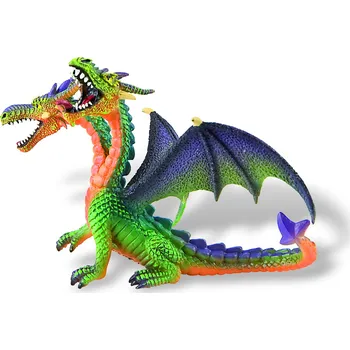 Figurka Bullyland 75596 - Drak dvouhlavý barevný