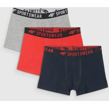 Chlapecké spodní prádlo Chlapecké boxerky 4F (3pack) 4F modrá | šedá | červená 3460148