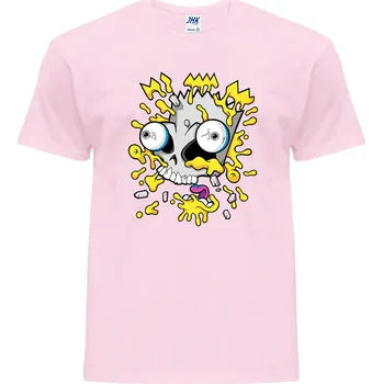 Pánské tričko levne-bavlnene-tricko-potisk-oblicej-bart-simpson Barva: Pink - růžová, velikost: XS