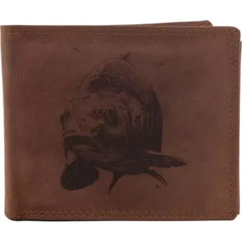 Peněženka Mercucio Pánská peněženka světlehnědá Kapr Hlava