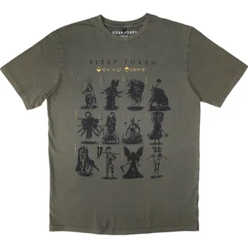 Sleep Token Tričko Grid Unisex Green M