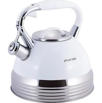 Varná konvice Kamille 0696 WH Čajová konvice nerez 2,7 l s píšťalkou