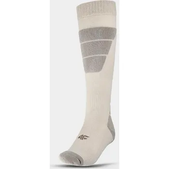 Dámské ponožky Dámské lyžařské ponožky 4F 4F šedá | krémová 3459985