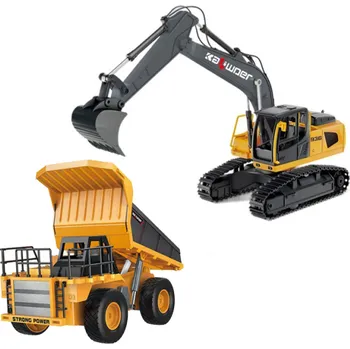Modelářství Set RC bagr + RC dump truck 1/24