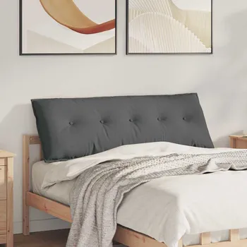 Polštář na záda Tmavě šedá 140 x 19 x 50 cm textil