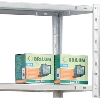 Dílenský regál Kovona Policové regály 1+1 ZDARMA, 75 kg, 2000 x 1000 x 500 mm, 6 polic, bílý