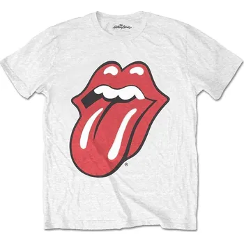 Pánské oblečení The Rolling Stones Classic Tongue White XL Tričko