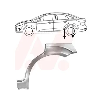 Blatník karosérie Boční stěna VAN WEZEL 1863145