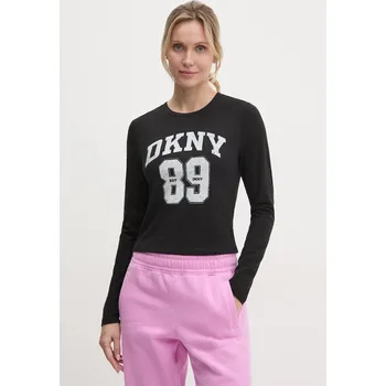Pánské tričko Tričko s dlouhým rukávem Dkny černá barva, DP4T9979 99X, vel. S