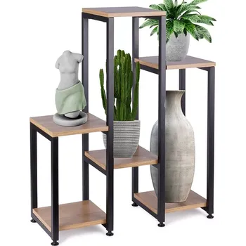 Stojan na květiny Kovový šestipatrový stojan na květiny 80 cm