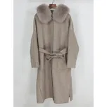 Best Fashion Kašmírový dámský kabát s kapucí a límcem z liščí kožešiny Velikost: S, Barva (Varianta): Long HunKa