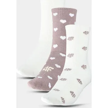Dívčí ponožky 4F F394 (3pack) 4F hnědá | krémová 3460102
