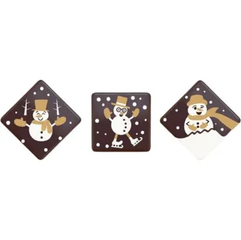 Čokoláda SET SNĚHULÁK – čokoládová dekorace 3druhy, 9ks