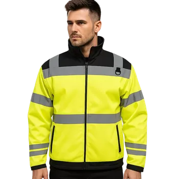 Pánská softshellová bunda Madeva MADESTO HV Softshellová bunda reflexní yellow