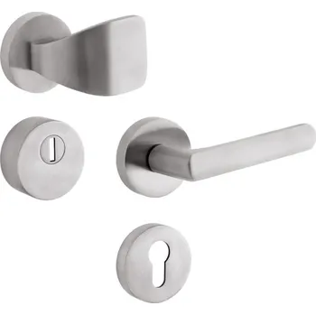 Dveřní kování Bezpečnostní kování - RN1/S EXCLUSIVE klika pravá - Nerez mat, 40-50