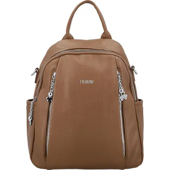 Městský batoh Trendy dámský koženkový batůžek Jeame, khaki