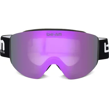 be-AM Lyžařské brýle SKI a SNB SENIOR - černá/fialové sklo