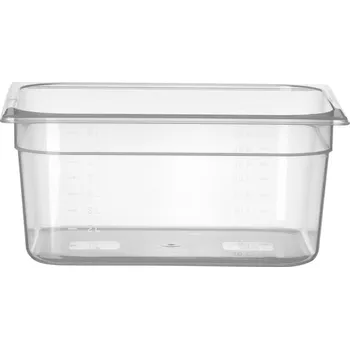 Nádobí Kontejner GN 1/2 polypropylen, HENDI, Profi Line, GN 1/2, 9,5L, Průhledná, 325x265x(H)150mm