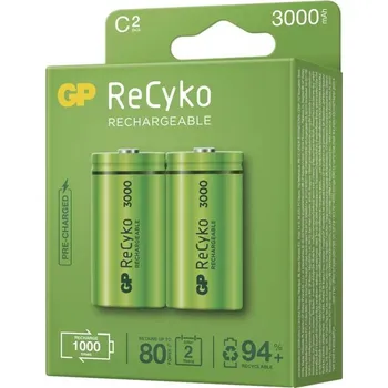 GP C ReCyko 3 000 mAh, nabíjecí, 2 ks PP, (HR14)