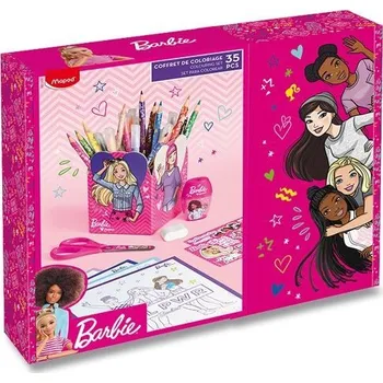 Výtvarná sada Maped Barbie Set školních potřeb 35 ks