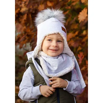 Čepice Ušanka - Světle šedá - skladem Velikost: M