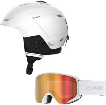 Lyžařská helma SALOMON Icon LT White & Brýle ATOMIC Savor M Photo