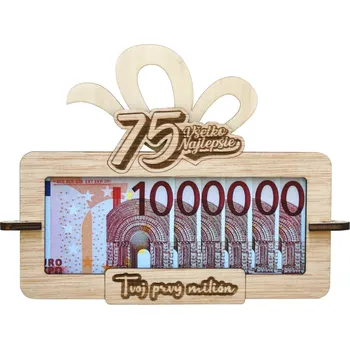 Žertovný předmět Tabulka na peníze Tvůj první milion k 75 SK