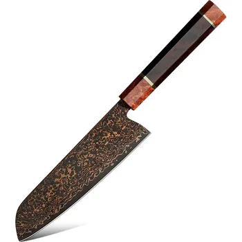The Knife Brothers Damaškový kompozit Cu Copper Santoku 7"