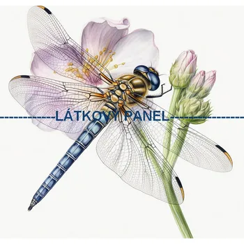 Látkový panel - Vážka - HM-08 Velikost: 20x20cm, Materiál: Kočárkovina