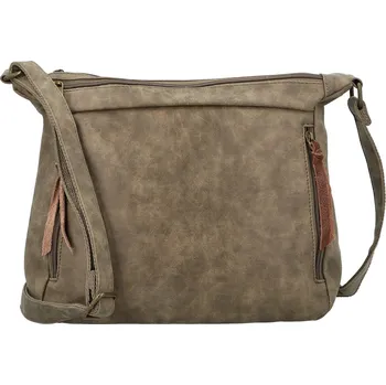 Kabelka Trendy dámská koženková crossbody kabelka Estina, tmavě béžová
