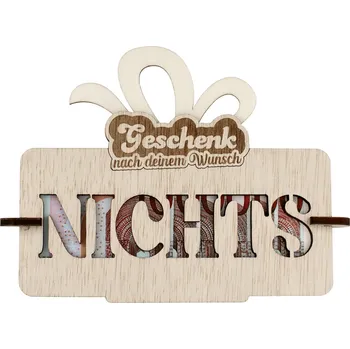 Žertovný předmět Tabulka na peníze - Nichts DE