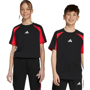 Dětské bavlněné tričko adidas černá barva, JM1629 99X, vel. 176