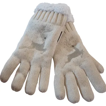 Čepice xcena Prstové vlněné rukavice se sobem