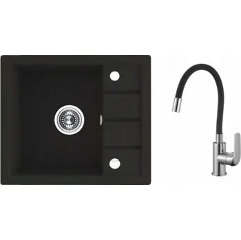 Nerezový dřez Laveo SBPE713Y Dřez 57X49,5, černý
