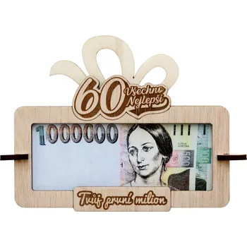 Žertovný předmět Tabulka na peníze Tvůj první milion k 60
