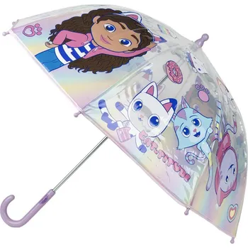 Deštník CERDA Deštník Gábinin Kouzelný domek manuální průhledný