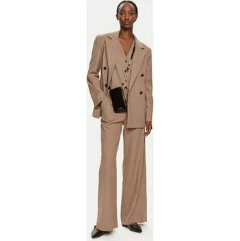 MAX&Co. Kalhoty z materiálu Vacanze 2426136022200 Hnědá Regular Fit 36