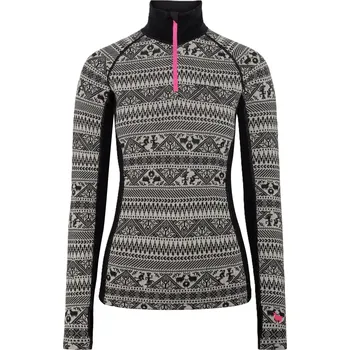 Dámské Merino Triko Kari Traa Tale Half Zip Black 623923 25/26 XL