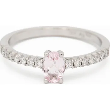 Prsten AUREE | Fine Jewelry Něžný zlatý prsten s morganitem a diamanty materiál: růžové zlato 585/1000