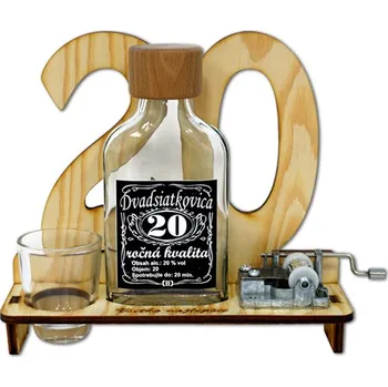 Žertovný předmět Značka na výročí 20 let s flašinetem SK