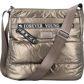 Stylová dámská textilní crossbody kabelka Zayana, zlatá