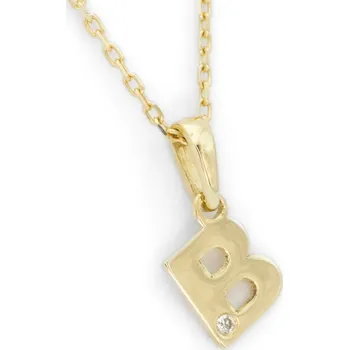 Náhrdelník AUREE | Fine Jewelry Náhrdelník ze žlutého zlata s diamantem - Letters materiál: žluté zlato 585/1000