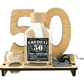 Žertovný předmět Značka na výročí 50 let s flašinetem HU